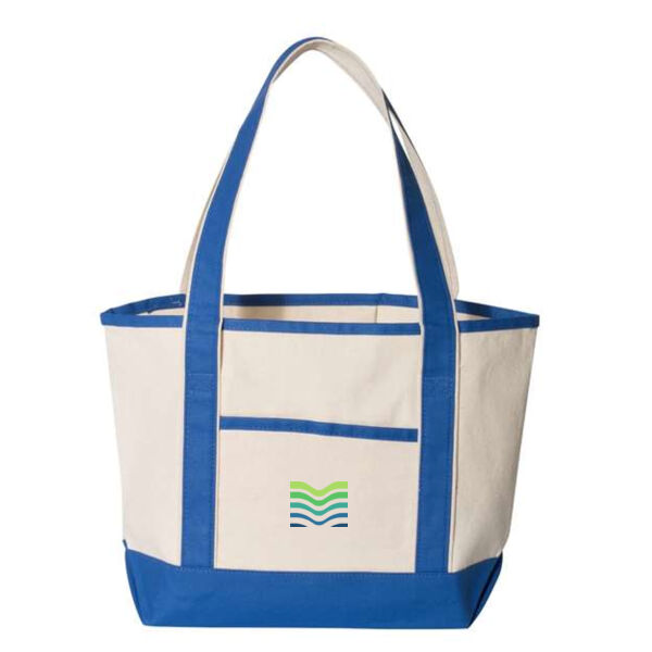 Q-Tees 20L Small Deluxe Tote - Embroidered Logo Thumbnail