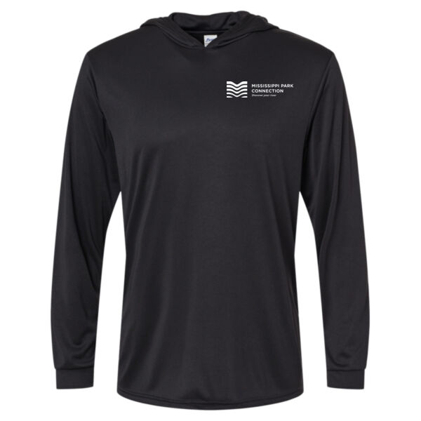 Paragon Unisex Bahama Performance Hooded Long Sleeve T-Shirt - Printed Logo Thumbnail
