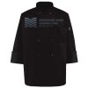 Ten Pearl Button Black Chef Coat Thumbnail